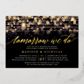 Invitation En Aluminium Soirée enchantée | Dîner de répétition (Recto)