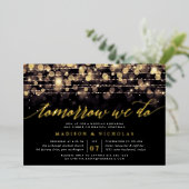 Invitation En Aluminium Soirée enchantée | Dîner de répétition (Debout devant)