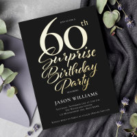 Soirée surprise pour les 60 ans, thème noir et or