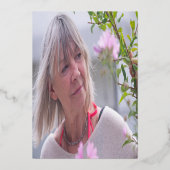 Invitation En Aluminium Soixante-dixième fête d'anniversaire écriture blan (Verso)