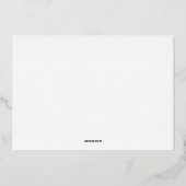 Invitation En Aluminium Soixante fleurs - 60e anniversaire - Or (Verso)