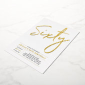 Invitation En Aluminium Soixante | Modern Gold 60th Birthday Party (Rotation)