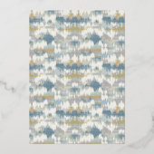 Invitation En Aluminium Sophisticated Blue Geometric (Verso)