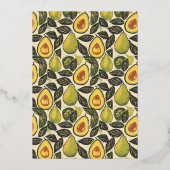 Invitation En Aluminium Sophisticated Green Avocado (Verso)