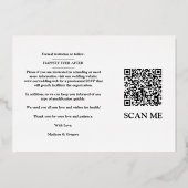 Invitation En Aluminium Sophisticated Green Heart Golden Embossed Wedding  (Verso)