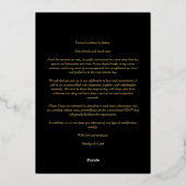Invitation En Aluminium Sophisticated Modern Gold Abstract Geometric Shape (Verso)