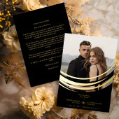 Invitation En Aluminium Sophisticated Modern Gold Abstract Geometric Shape