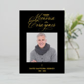 Invitation En Aluminium Sophisticated Spanish Photo Remembrance Card (Debout devant)