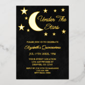 Invitation En Aluminium Sous Les Étoiles Quinceañera (Recto)