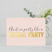 Invitation En Aluminium Soyez Ma Femme D'Enfance Drôle Comme Une Fête De M (Debout devant)