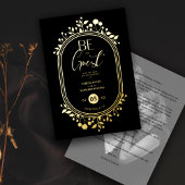 Invitation En Aluminium Soyez notre invité Black Mariage Fancy Branches de