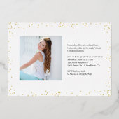 Invitation En Aluminium Sparkle Delight Foil Graduation Paysage photo (Verso)