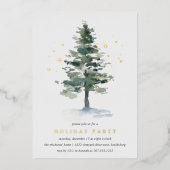 Invitation En Aluminium Splendor d'hiver | Fête de vacances (Recto)