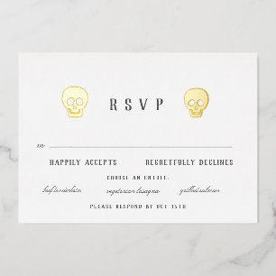 Invitation En Aluminium Squelettes Romantiques Annulant l'Invitation