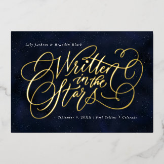 Invitation En Aluminium Starry-Eyed Enregistrer la date