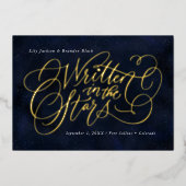 Invitation En Aluminium Starry-Eyed Enregistrer la date (Recto)