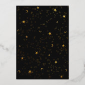Invitation En Aluminium Stars célestes Lune Gold Boho Arch Fête des mariée (Verso)