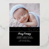 Invitation En Aluminium Stars Celestial mignon Photos de nouveau-nés (Verso)