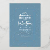 Invitation En Aluminium Stars d'or céleste Lune Nuit Quinceanera Photo (Verso)