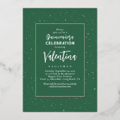 Invitation En Aluminium Stars d'or céleste Lune Nuit Quinceanera Photo (Verso)