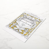 Invitation En Aluminium Stately Gold Motif Atelier Mariage (Rotation)