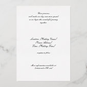 Invitation En Aluminium Stately Gold Motif Atelier Mariage (Verso)