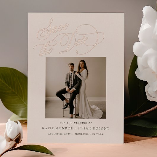 Invitation En Aluminium STATELY Wedding Photo Save The Date