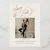 Invitation En Aluminium STATELY Wedding Photo Save The Date (Recto)