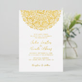 Invitation En Aluminium Style Art déco classique Mandala Mariage (Debout devant)
