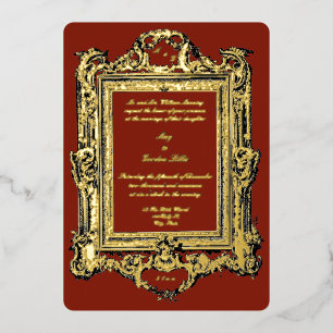 Invitation En Aluminium Style baroque rococo de l'ère victorienne rétro vi