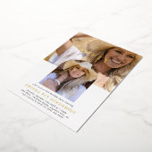 Invitation En Aluminium Style minimal photo CINQUANTE 50e anniversaire (Rotation)