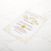 Invitation En Aluminium STYLE MODERNE MARIAGE confetti marsala or (Rotation)