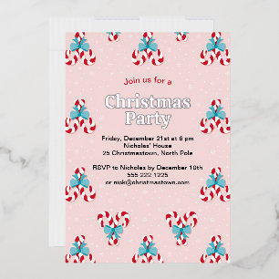 Invitation En Aluminium Sucres de canne doux et vaches Noël