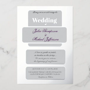Invitation En Aluminium Suite de mariage aux tulipes pastel avec typograph