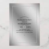 Invitation En Aluminium Summer Silver Faux Bokeh (Verso)