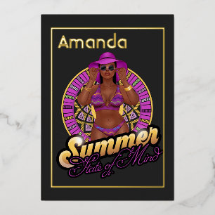 Invitation En Aluminium Summer State of Mind Beach Anniversaire Party