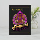 Invitation En Aluminium Summer State of Mind Beach Anniversaire Party (Debout devant)