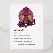 Invitation En Aluminium Summer State of Mind Beach Anniversaire Party (Verso)