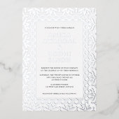 Invitation En Aluminium Superbe Mariage de cadre indien orné VRAI (Recto)