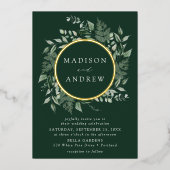 Invitation En Aluminium Superbe verdure Wreath Mariage Gold (Recto)