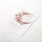 Invitation En Aluminium Superbe Wreath Bohème Tombe Dans L'Amour Mariage (Rotation)