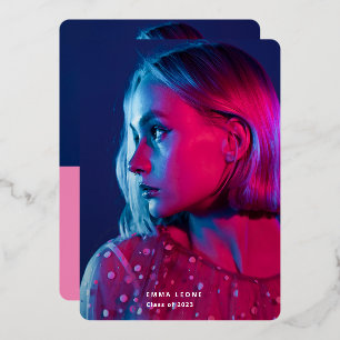 Invitation En Aluminium Superposition de script tendance Deux médailles