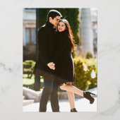 Invitation En Aluminium Superposition Mariage moderne avant arrière photo  (Verso)