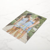 Invitation En Aluminium Superposition photo simple Double Graduation Or (Rotation)