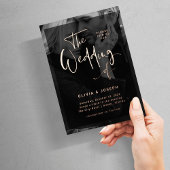 Invitation En Aluminium Superposition Rose moderne | Mariage photo