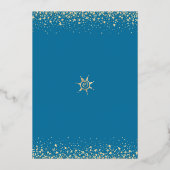 Invitation En Aluminium Sweet 16 Script Turquoise Aquarelle Vrai Or (Verso)