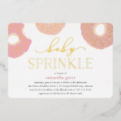Invitation En Aluminium Sweet Love | Saupoudrer bébé Donut (Recto)