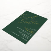 Invitation En Aluminium Sweet sixteen Emerald Green et Gold 16e anniversai (Rotation)