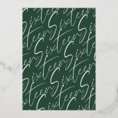 Invitation En Aluminium Sweet sixteen Emerald Green et Gold 16e anniversai (Verso)