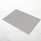 Invitation En Aluminium Sydney Grey Mariage moderne Enregistrer la date (Rotation)